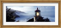 Framed Top of Heceta Head Lighthouse in the Mist, Oregon