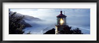 Framed Top of Heceta Head Lighthouse in the Mist, Oregon