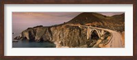 Framed Bridge on a hill, Bixby Bridge, Big Sur, California, USA