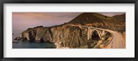 Framed Bridge on a hill, Bixby Bridge, Big Sur, California, USA