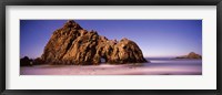 Framed Rock formation on the beach, one hour exposure, Pfeiffer Beach, Big Sur, California