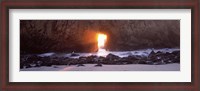 Framed Rock formation on the beach, Pfeiffer Beach, Big Sur, California