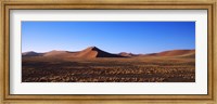 Framed Sand dunes in a desert, Sossusvlei, Namib Desert, Namibia