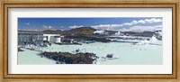 Framed Tourists at a spa lagoon, Blue Lagoon, Reykjavik, Iceland