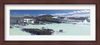 Framed Tourists at a spa lagoon, Blue Lagoon, Reykjavik, Iceland