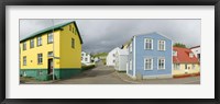 Framed Buildings along a street, Akureyri, Iceland