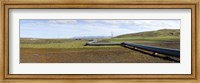 Framed Hot water pipeline on a landscape, Reykjavik, Iceland