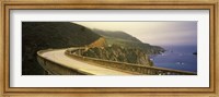 Framed Bridge at the coast, Bixby Bridge, Big Sur, Monterey County, California, USA