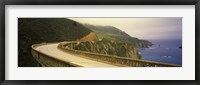 Framed Bridge at the coast, Bixby Bridge, Big Sur, Monterey County, California, USA