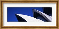 Framed Low angle view of opera house sails, Sydney Opera House, Sydney Harbor, Sydney, New South Wales, Australia