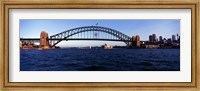 Framed Bridge across the sea, Sydney Harbor Bridge, McMahons Point, Sydney Harbor, Sydney, New South Wales, Australia