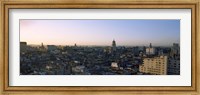 Framed High angle view of a city, Old Havana, Havana, Cuba (Blue and Purple Sky)