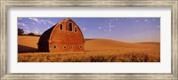 Framed Old barn in a wheat field, Palouse, Whitman County, Washington State