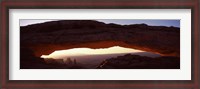 Framed Natural arch at sunrise, Mesa Arch, Canyonlands National Park, Utah