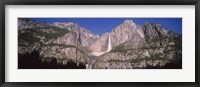 Framed Lunar rainbow over the Upper and Lower Yosemite Falls, Yosemite National Park, California, USA