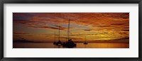 Framed Sailboats in the sea, Tahiti, French Polynesia