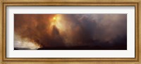 Framed Smoke from a forest fire, Zion National Park, Washington County, Utah, USA