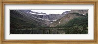 Framed Lake surrounded with mountains, Mountain Lake, US Glacier National Park, Montana, USA