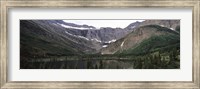 Framed Lake surrounded with mountains, Mountain Lake, US Glacier National Park, Montana, USA