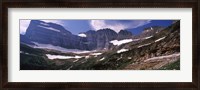 Framed Snow on mountain range, US Glacier National Park, Montana, USA