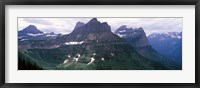 Framed Mountain range, US Glacier National Park, Montana, USA