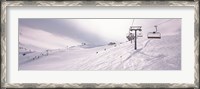 Framed Ski lifts in a ski resort, Kitzbuhel Alps, Wildschonau, Kufstein, Tyrol, Austria