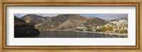 Framed Village at the waterfront, Pinhao, Duoro River, Cima Corgo, Douro Valley, Portugal