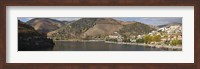 Framed Village at the waterfront, Pinhao, Duoro River, Cima Corgo, Douro Valley, Portugal
