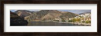 Framed Village at the waterfront, Pinhao, Duoro River, Cima Corgo, Douro Valley, Portugal