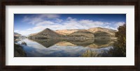 Framed Reflection of Vineyards in the River, Cima Corgo, Duoro River, Portugal