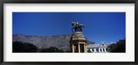 Framed War memorial with Table Mountain in the background, Delville Wood Memorial, Cape Town, Western Cape Province, South Africa