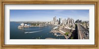 Framed High angle view of a city, Sydney Opera House, Circular Quay, Sydney Harbor, Sydney, New South Wales, Australia