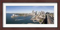 Framed High angle view of a city, Sydney Opera House, Circular Quay, Sydney Harbor, Sydney, New South Wales, Australia