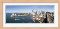 Framed High angle view of a city, Sydney Opera House, Circular Quay, Sydney Harbor, Sydney, New South Wales, Australia