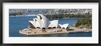 Framed Aerial view of Sydney Opera House, Sydney Harbor, Sydney, New South Wales, Australia