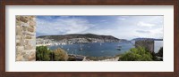 Framed View of a harbor from a castle, St Peter's Castle, Bodrum, Mugla Province, Aegean Region, Turkey