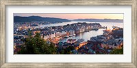Framed Buildings in a city, Bergen, Hordaland County, Norway