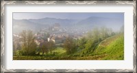 Framed High angle view of houses in a village, Biertan, Sibiu County, Transylvania, Romania
