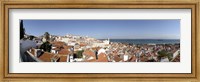 Framed High angle view of a city, Sao Vicente da Fora, Largo das Portas do Sol, Alfama, Lisbon, Portugal