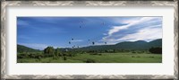 Framed Hot Air Balloon Rodeo, Steamboat Springs, Colorado (horizontal)