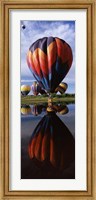 Framed Balloons Reflected in Lake, Hot Air Balloon Rodeo, Steamboat Springs, Routt County, Colorado, USA