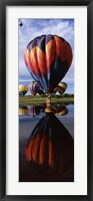 Framed Balloons Reflected in Lake, Hot Air Balloon Rodeo, Steamboat Springs, Routt County, Colorado, USA