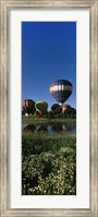 Framed Reflection of hot air balloons in a lake, Hot Air Balloon Rodeo, Steamboat Springs, Colorado, USA