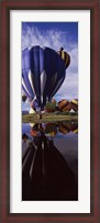 Framed Big Blue Balloon, Hot Air Balloon Rodeo, Steamboat Springs, Routt County, Colorado, USA