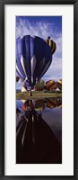 Framed Big Blue Balloon, Hot Air Balloon Rodeo, Steamboat Springs, Routt County, Colorado, USA