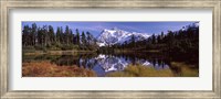 Framed Mt Shuksan, Picture Lake, North Cascades National Park, Washington State, USA
