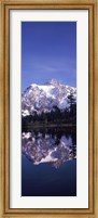 Framed Reflection of Mt Shuksan, Picture Lake, North Cascades National Park, Washington State (vertical)