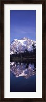 Framed Reflection of Mt Shuksan, Picture Lake, North Cascades National Park, Washington State (vertical)