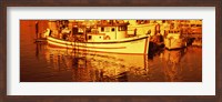 Framed Fishing boats in the bay, Morro Bay, San Luis Obispo County, California (horizontal)