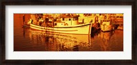 Framed Fishing boats in the bay, Morro Bay, San Luis Obispo County, California (horizontal)